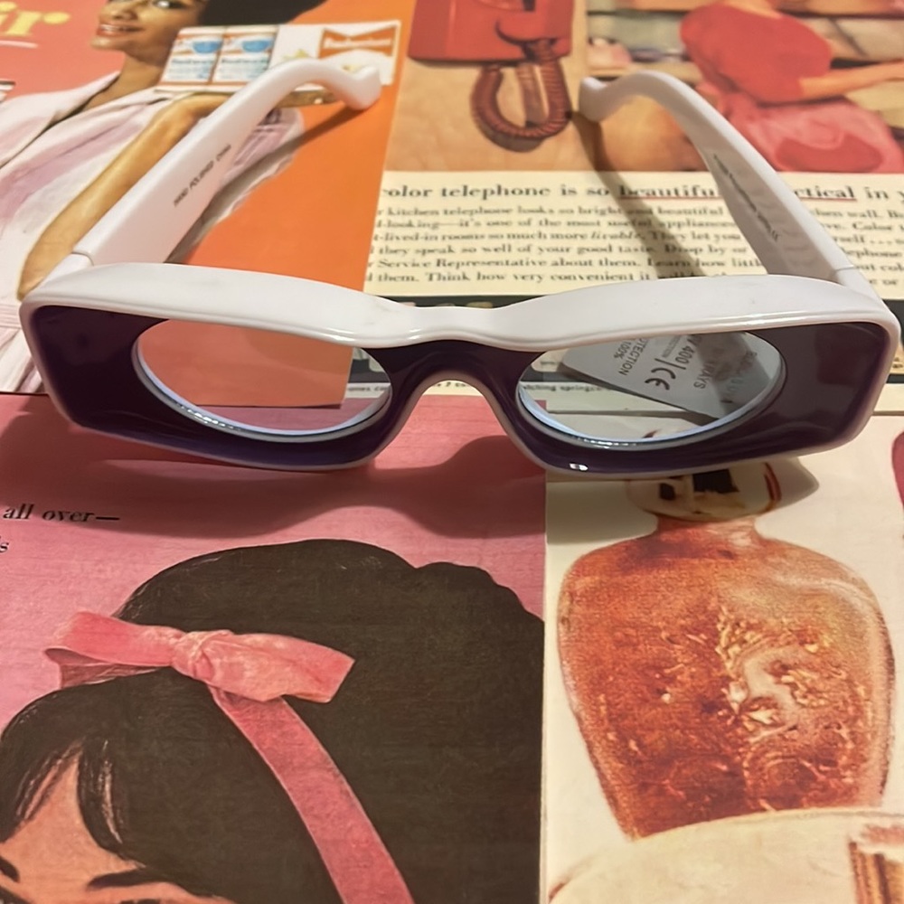 Retro Style 60s rectangular sunglasses - Picture 4 of 5